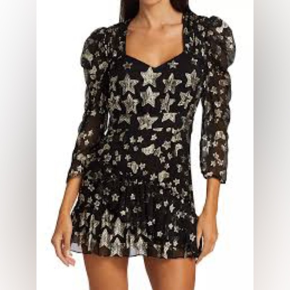 LoveShackFancy Caden Dress black stars - Picture 1 of 3